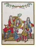 The French Royal Family Holding a Portrait of Louis Xiv  Late Seventeenth Century