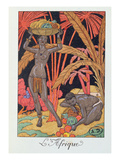 Africa'  Illustration for a Calendar for 1921  1920 (Colour Litho)