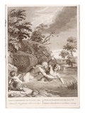 Salmacis and Hemaphroditus United in One Body  1731 (Engraving)