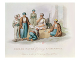 Jezzar Pacha (C1720-1804) Condemning a Criminal (Colour Engraving)