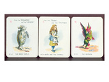 Three 'Happy Family' Cards Depicting Characters from 'Alice in Wonderland' by Lewis Carroll
