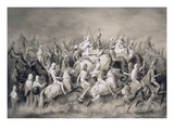 Chir Singh  Maharajah of the Sikhs and King of the Punjab with His Retinue Hunting Near Lahore
