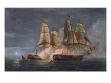Capture of the Thetis by Hms Amethyst  10th November  1808  Engraved by T Sutherland
