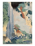 Ona Waterfall on the Kisokaido  1827 (Colour Woodblock Print)