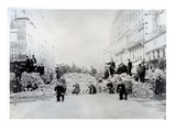 Barricade on Rue De Charonne During the Paris Commune  18th March 1871 (B/W Photo)