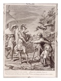 Phineus Is Delivered from the Harpies by Calais and Zethes  1731 (Engraving)