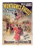 Poster Advertising the 'Montagnes Russes' Roller Coaster in the Boulevard Des Capucines  Paris 1888