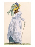 Sky Blue Promenade Dress with Green Underskirt  Engraved by Le Beau  Plate No252