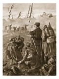 A Blanket of Asphyxiating Gases in Lourdes  1915 (Litho)