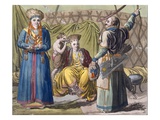 Buryat Family in an Interior  from 'Costume Dei' by Giulio Ferrario  C1820S-30S