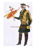 Costume for the Englishman  from La Boutique Fantastique  1917 (Colour Litho)