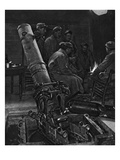 A French Trench-Mortar in its Winter Den  Illustration from 'The Illustrated War News'