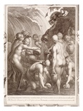 The Danaids Condemned to Fill Bored Vessels with Water  1730 (Engraving)