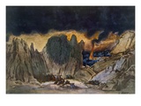 Scenery Design from Phedre  1917 (Colour Litho)