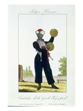 Cymbal Player of the Royal Guard  C1790 (Colour Litho)