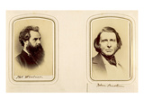 Portraits of Thomas Woolner and John Ruskin (Sepia Photo)