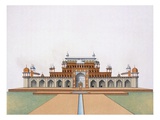 Mausoleum of Akbar the Great at Sekandra (Colour Litho)