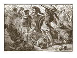 The Thebans and Macedonians at Chaeronea (Litho)