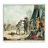 Henri II (1519-59) Receives Jean De Tavanes as a Knight into His Order  Engraved by Roger  1788