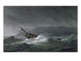 Loss of the Blanche  Off Abrevack  4th March  1807  Engraved by T Sutherland
