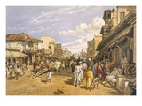 The Chitpore Road  from 'India Ancient and Modern'  1867 (Colour Litho)
