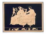Couple Relaxing with a Lyre  Published 1808-10 (Colour Litho)