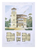 Design from 'Town and Country Houses Based on the Modern Houses of Paris'  C1864 (Colour Litho)