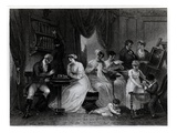 Drawing Room Scene  from 'The Social Day' by Peter Coxe  Engraved by Anker Smith (1759-1819)