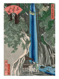The Waterfall (Colour Woodcut)