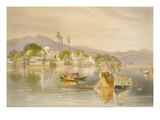 Oodypure  the Jugmunder Palace  from 'India Ancient and Modern'  1867 (Colour Litho)