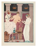 Music Therapy  Illustration from 'The Works of Hippocrates'  1934 (Colour Litho)