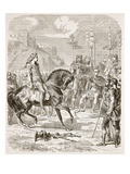 Vercingetorix before Caesar (Litho)