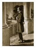 Lincoln Looks Out from the White House (Litho)