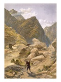 Bridge over the Sutlej at Wangtoo  from 'India Ancient and Modern'  1867 (Colour Litho)