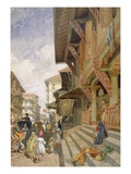 Street in Bombay  from 'India Ancient and Modern'  1867 (Colour Litho)