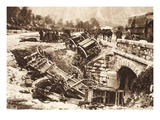 An Italian Ammunition Convoy on a Supply Route Near Udine Taken under German Artillery Fire