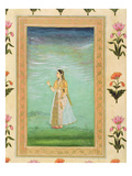Lady Holding a Flower  from the Small Clive Album (Opaque W/C on Paper)