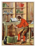 Robinson Crusoe Making a Cage for His Parrot