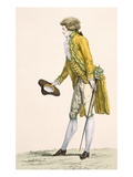 A Young Man Wearing an Embroidered Jacket and Waistcoat  Engraved by Le Beau  Plate No253