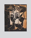 Large Woman's Head with decorated Hat