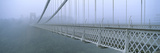 Fog Covered Bridge across a River  Clifton Suspension Bridge  Bristol  England