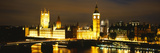 Buildings Lit Up at Night  Westminster Bridge  Big Ben  Houses of Parliament  Westminster  Londo