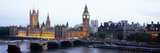 Arch Bridge across a River  Westminster Bridge  Big Ben  Houses of Parliament  Westminster  Lond