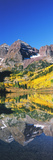 Reflection of a Mountain in the Lake  Maroon Bells  Elk Mountains  Pitkin County  Colorado  USA