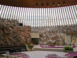 Interiors of a Church  Temppeliaukion Kirkko  Helsinki  Finland