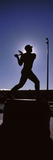 Silhouette of Willie Mays Statue  San Francisco  California  USA