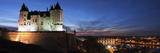 Castle Lit Up at Dusk  Saumur Castle  Maine-Et-Loire  Pays De La Loire  Loire Valley  Loire Rive