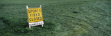 Sports Field Closed Signboard at a Soccer Field  Santa Clara University  Santa Clara  California