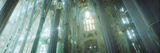 Interiors of a Church Designed by Catalan Architect Antonio Gaudi  Sagrada Familia  Barcelona  C
