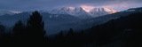 Snow Covered Mountains at Sunset  Combloux  Mont Blanc Massif  Haute-Savoie  Rhone-Alpes  France